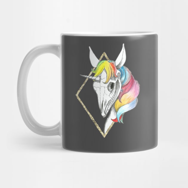 Rainbow Unicorn Skull by Créa'RiBo